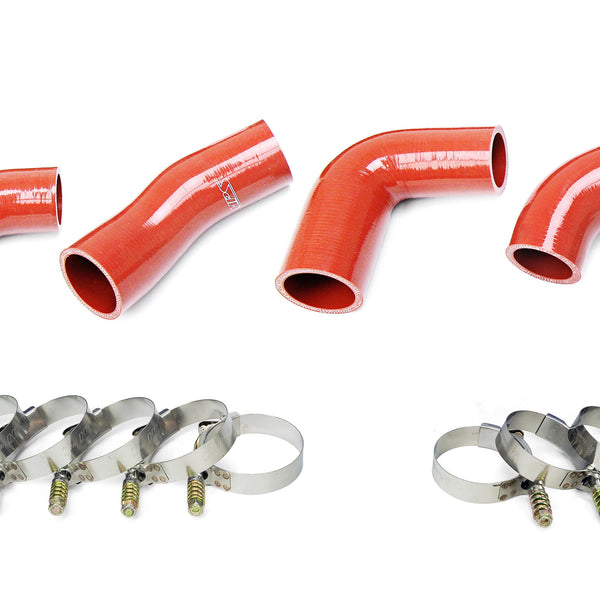 HPS Performance Silicone Transmission Oil Cooler Coolant Hose Kit Mack Trucks 2007-2016 MP7 Engine Replace OE Part # 85134464  21794125  21251570  21794132  21794129 Orange 57-1722
