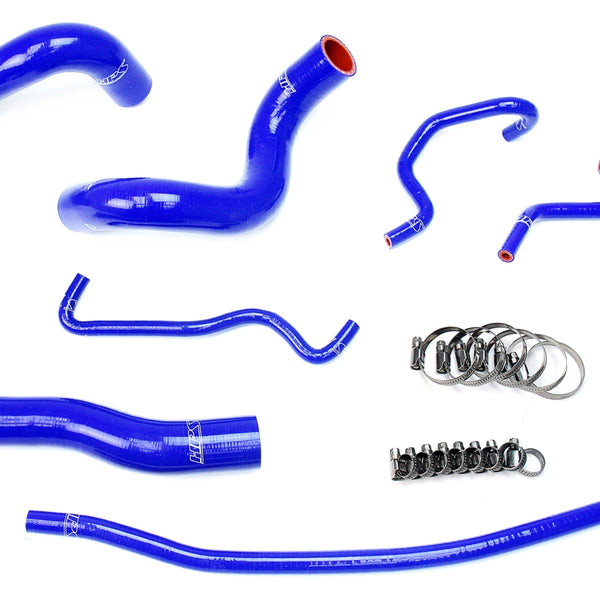 HPS Performance High Temp Reinforced Silicone Radiator Coolant Hose Kit Blue 57-1724-BLUE