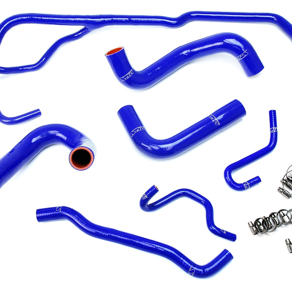 HPS Performance High Temp Reinforced Silicone Radiator Coolant Hose Kit Blue 57-1725-BLUE