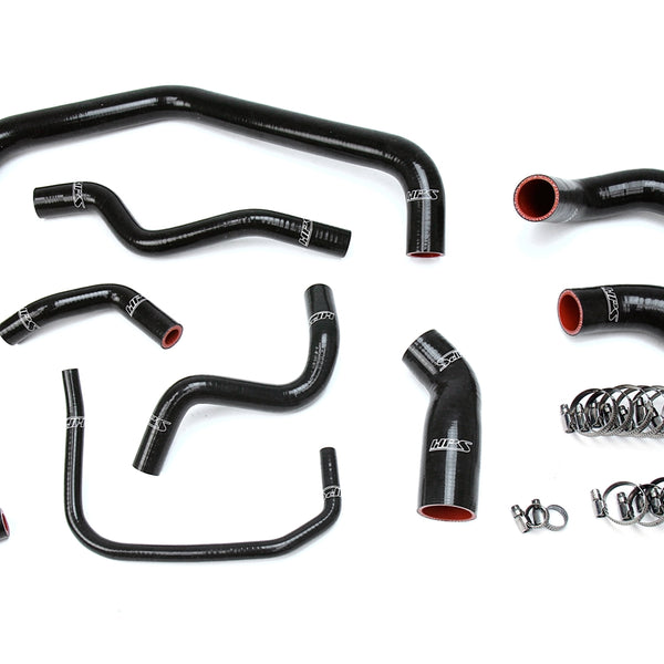 HPS Performance High Temp Reinforced Silicone Radiator Coolant Hose Kit Black 57-1728-BLK