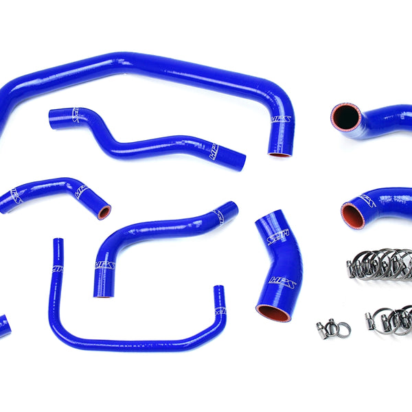 HPS Performance High Temp Reinforced Silicone Radiator Coolant Hose Kit Blue 57-1728-BLUE