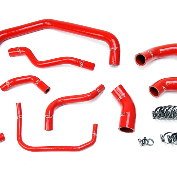 HPS Performance High Temp Reinforced Silicone Radiator Coolant Hose Kit Red 57-1728-RED