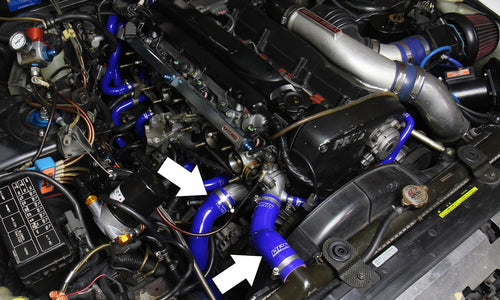 HPS Silicone Radiator Coolant Hose Kit 89-98 Nissan Skyline GTR R32 RB26DETT R33 BCNR33 Twin Turbo, Red, 57-1729-RED