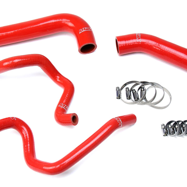HPS Performance High Temp Reinforced Silicone Radiator and Heater Coolant Hose Kit Red 57-1732-RED