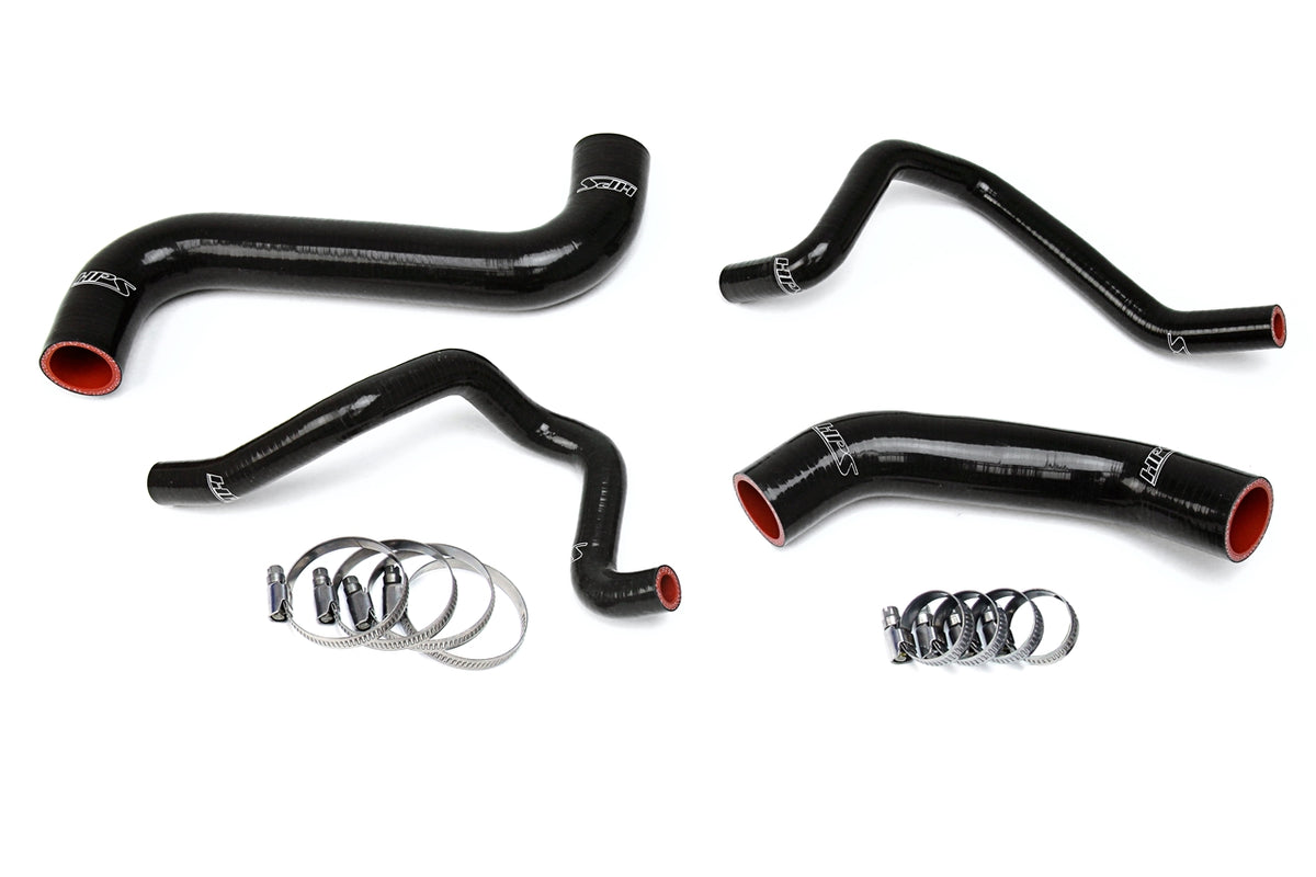 HPS Performance High Temp Reinforced Silicone Radiator and Heater Coolant Hose Kit Black 57-1733-BLK