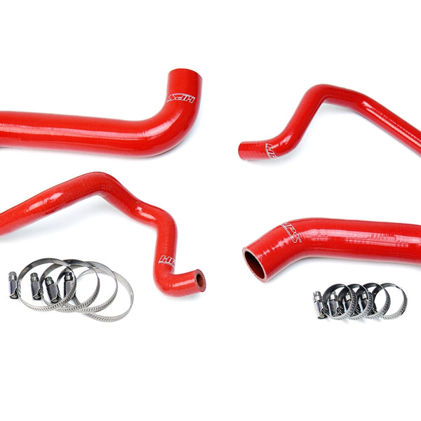 HPS Performance High Temp Reinforced Silicone Radiator and Heater Coolant Hose Kit Red 57-1733-RED