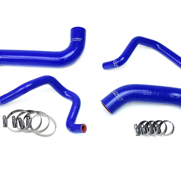 HPS Performance High Temp Reinforced Silicone Radiator and Heater Coolant Hose Kit Blue 57-1734-BLUE