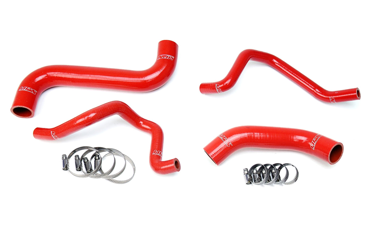 HPS Performance High Temp Reinforced Silicone Radiator and Heater Coolant Hose Kit Red 57-1734-RED
