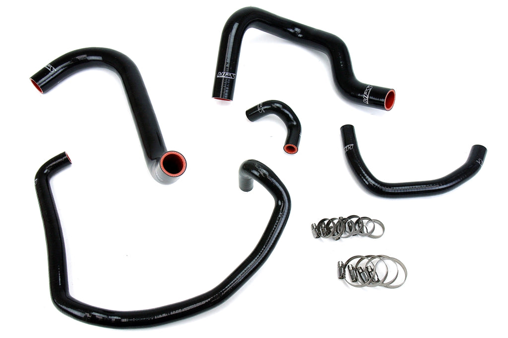 HPS Performance High Temp Reinforced Silicone Radiator and Heater Coolant Hose Kit Black 57-1746-BLK