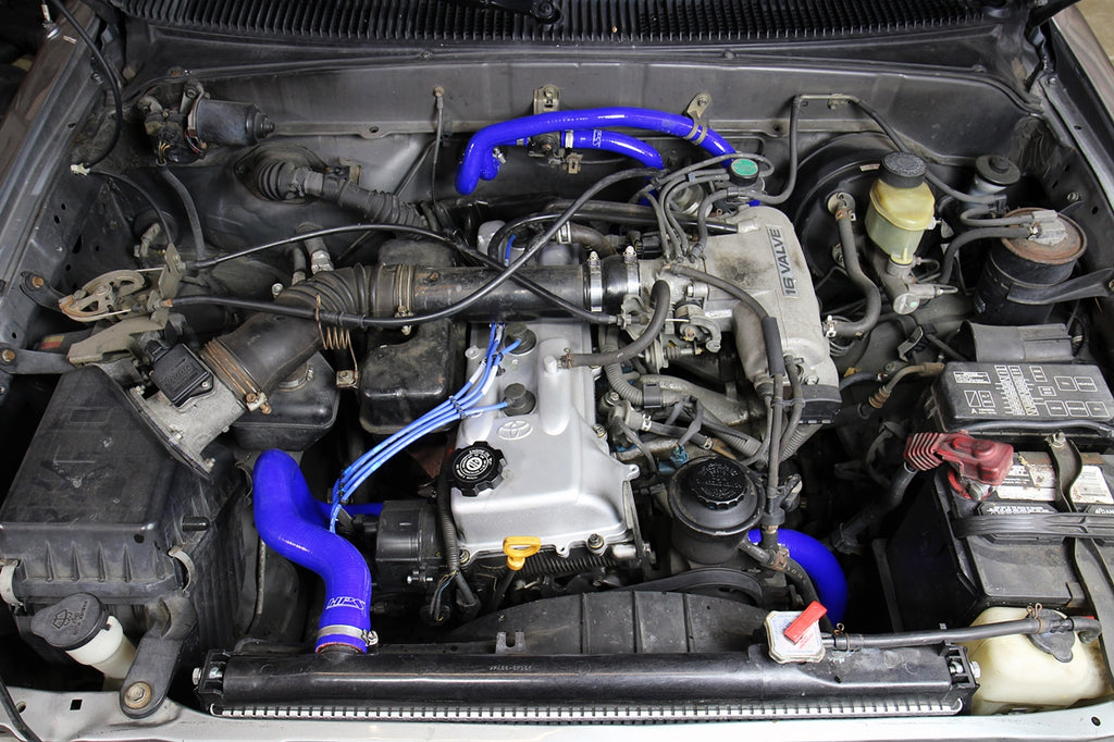HPS Performance High Temp Reinforced Silicone Radiator and Heater Coolant Hose Kit, Blue, 57-1746-BLUE