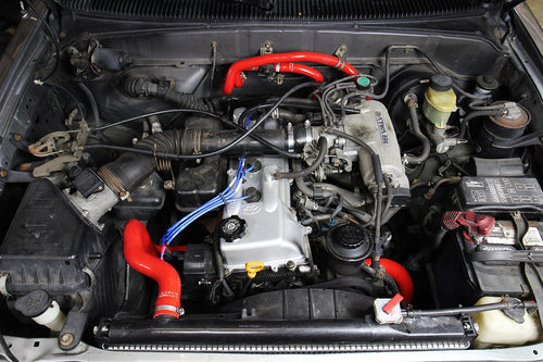 HPS Performance High Temp Reinforced Silicone Radiator and Heater Coolant Hose Kit, Red, 57-1746-RED