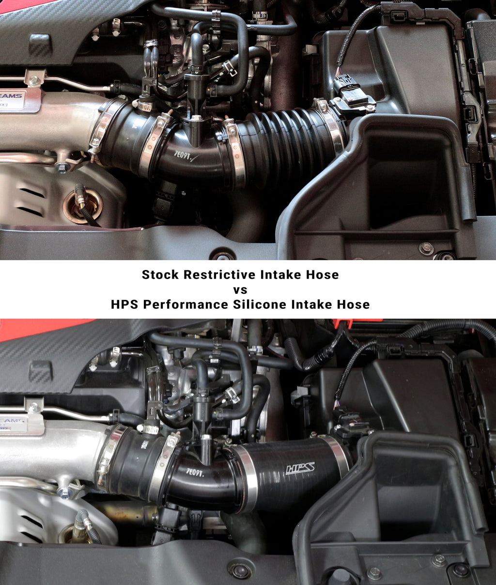 HPS Performance High Temp Reinforced Silicone Air Intake Hose Kit, Black, 57-1765-BLK