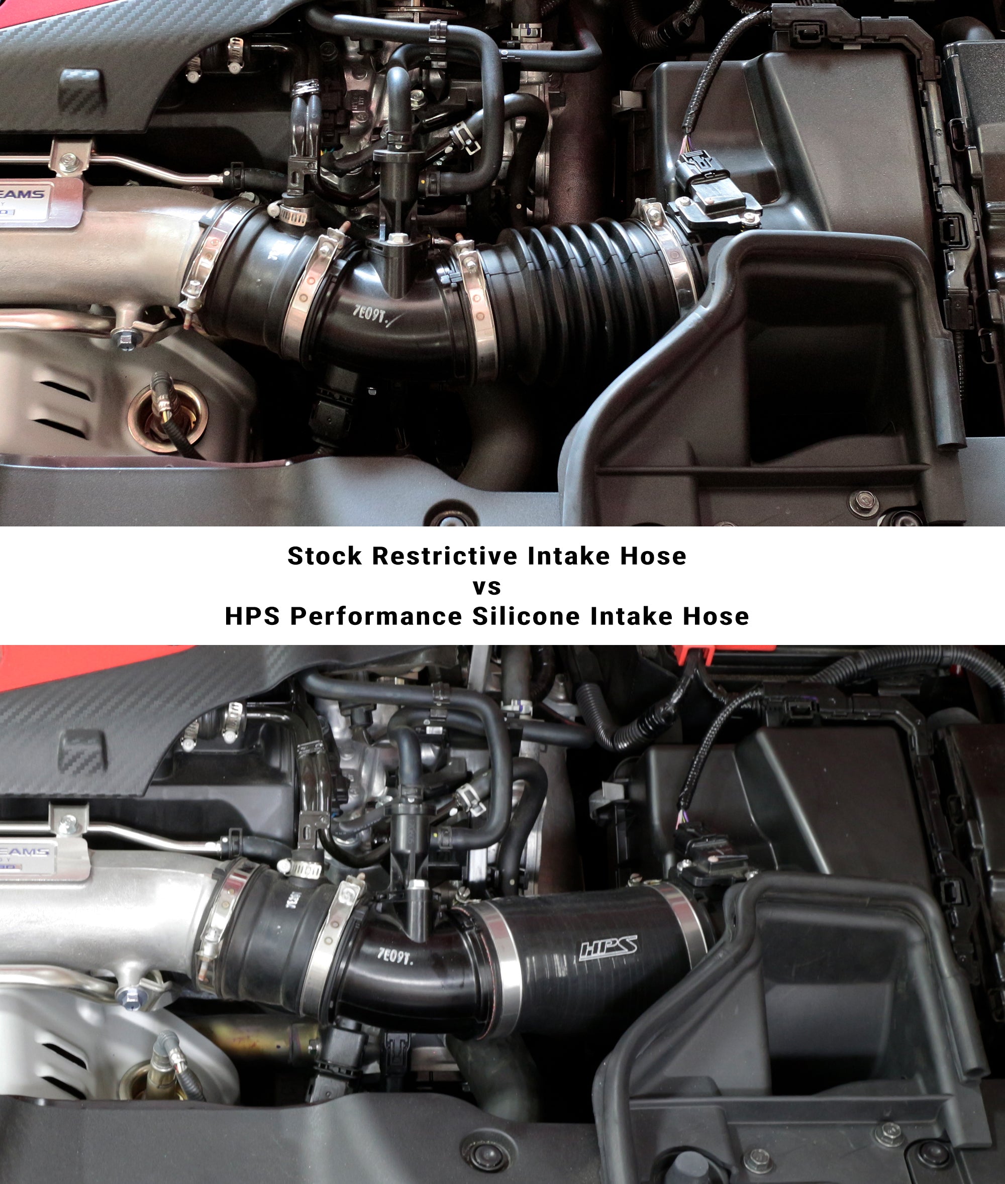 HPS Performance High Temp Reinforced Silicone Air Intake Hose Kit, Blue, 57-1765-BLUE