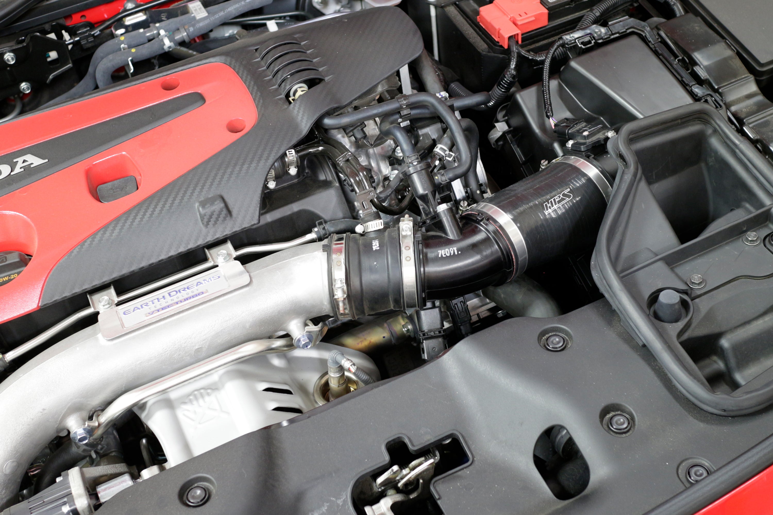 HPS Performance High Temp Reinforced Silicone Air Intake Hose Kit, Red, 57-1765-RED