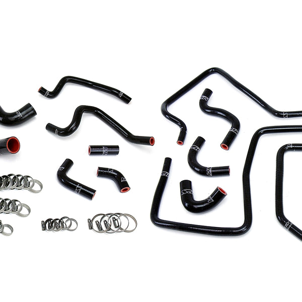 HPS Performance High Temp Reinforced Silicone Radiator Heater and Ancillary Coolant Hose Kit Black 57-1812-BLK