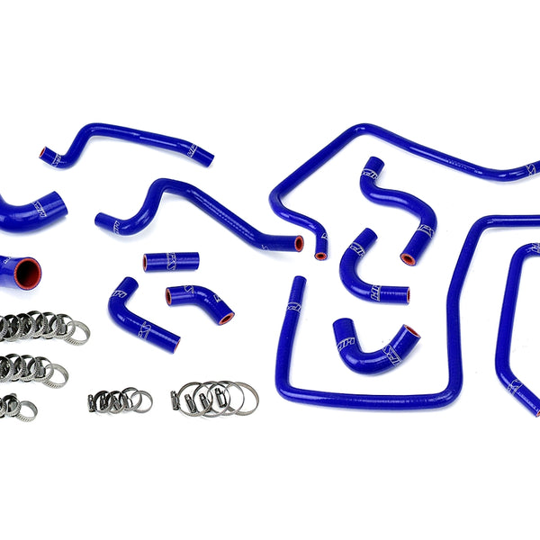 HPS Performance High Temp Reinforced Silicone Radiator Heater and Ancillary Coolant Hose Kit Blue 57-1812-BLUE