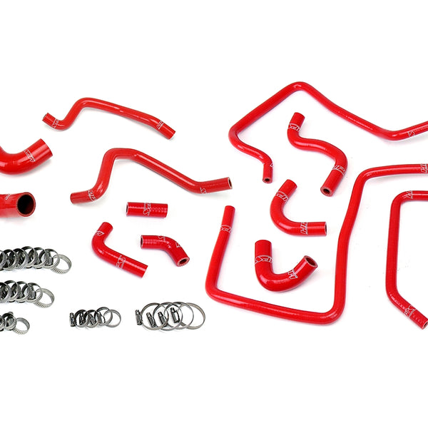 HPS Performance High Temp Reinforced Silicone Radiator Heater and Ancillary Coolant Hose Kit Red 57-1812-RED