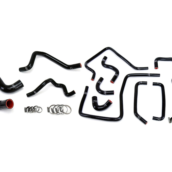 HPS Performance High Temp Reinforced Silicone Radiator Heater and Ancillary Coolant Hose Kit Black 57-1814-BLK