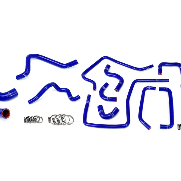 HPS Performance High Temp Reinforced Silicone Radiator Heater and Ancillary Coolant Hose Kit Blue 57-1814-BLUE