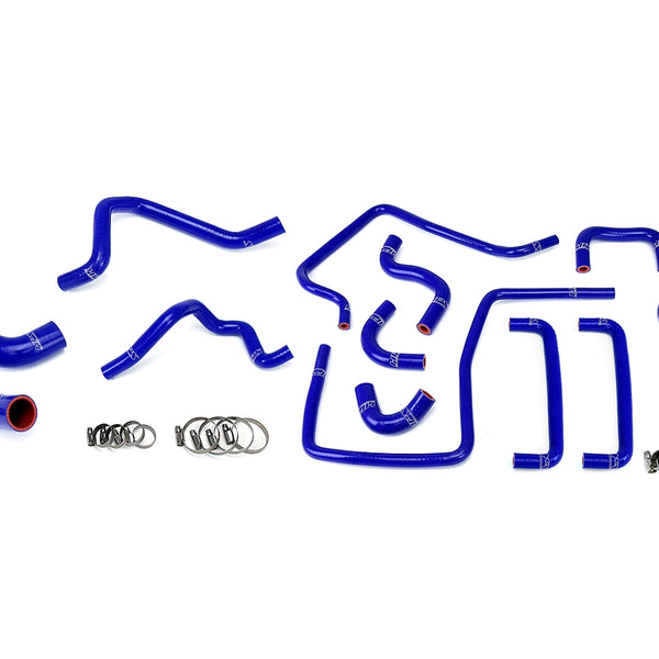 HPS Performance High Temp Reinforced Silicone Radiator Heater and Ancillary Coolant Hose Kit Blue 57-1815-BLUE