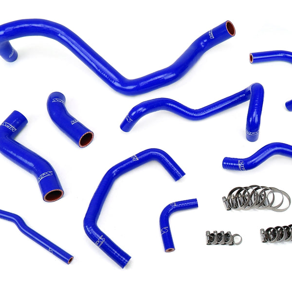 HPS Performance High Temp Reinforced Silicone Radiator Coolant Hose Kit Blue 57-1838-BLUE