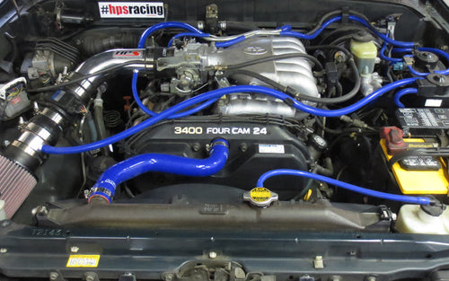 HPS Performance High Temp Reinforced Silicone Radiator Coolant Hose Kit, Blue, 57-1839-BLUE