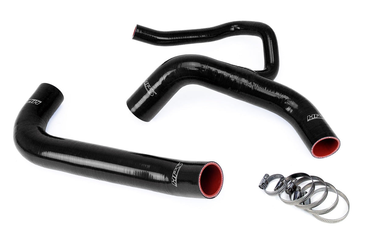 HPS Performance High Temp Reinforced Silicone Radiator Coolant Hose Kit Black 57-1848-BLK