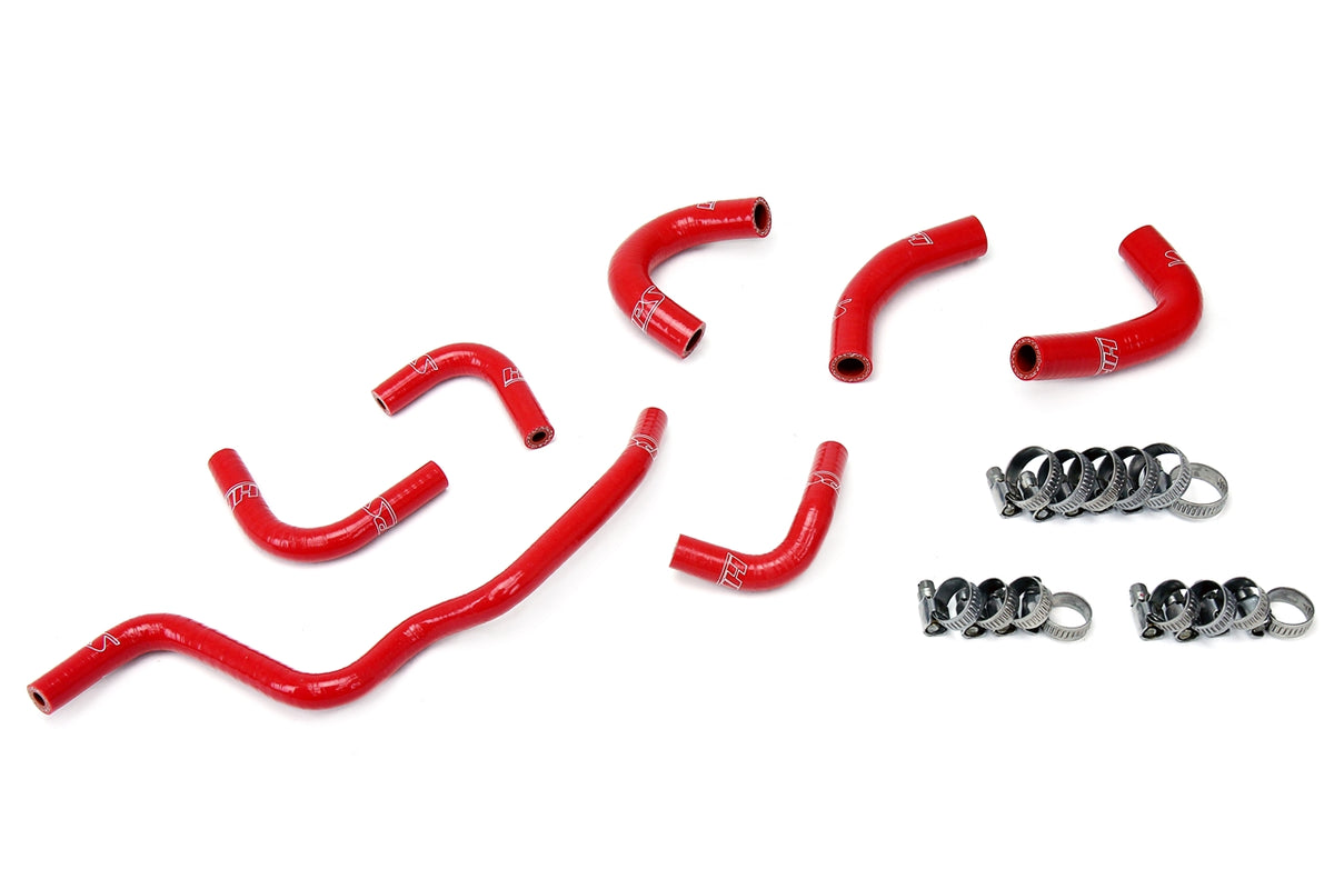 HPS Performance High Temp Reinforced Silicone Oil Cooler and Throttle Body Coolant Hose Kit Red 57-1857-RED