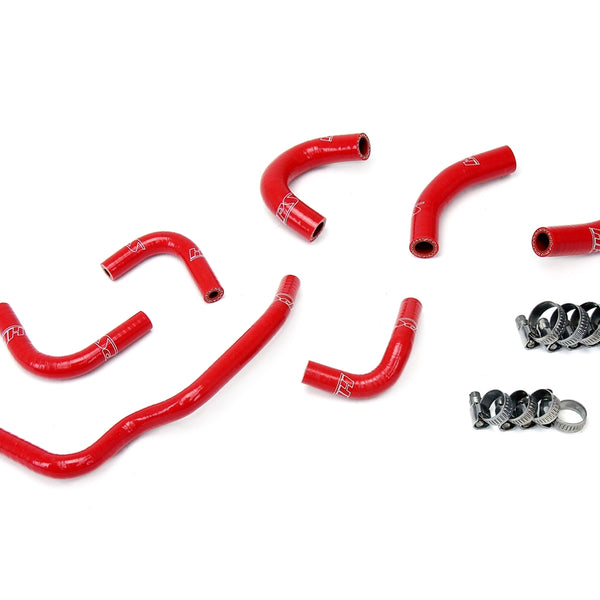 HPS Performance High Temp Reinforced Silicone Oil Cooler and Throttle Body Coolant Hose Kit Red 57-1857-RED