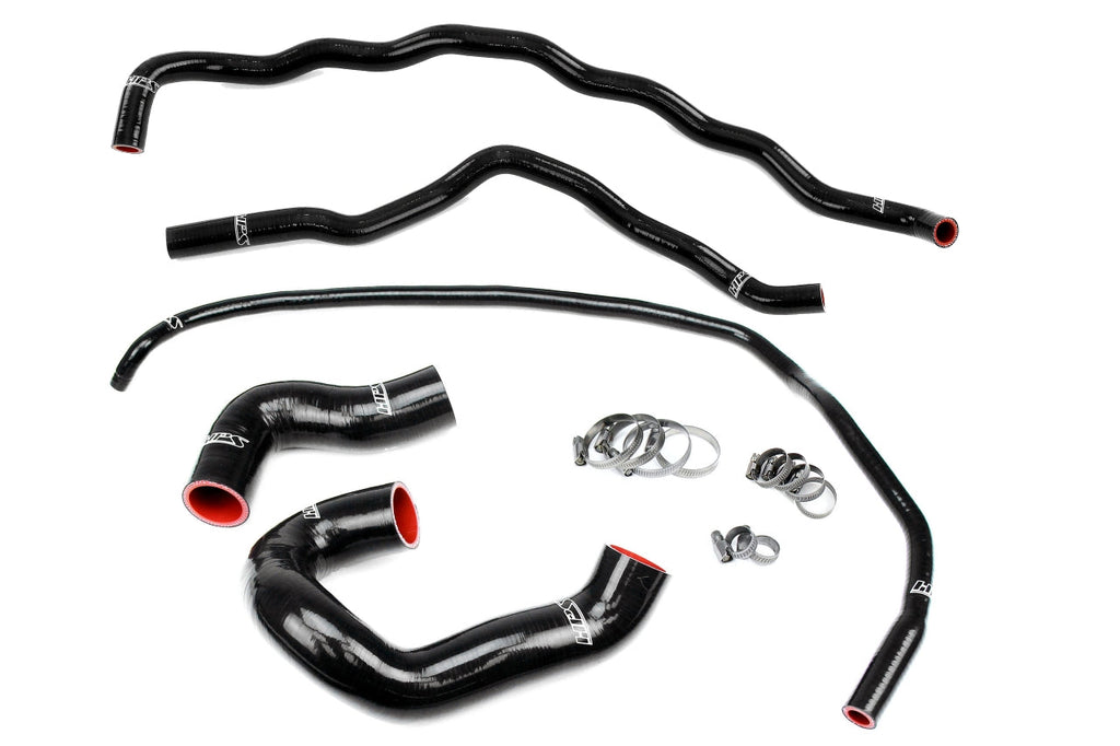 HPS Performance High Temp Reinforced Silicone Radiator and Heater Coolant Hose Kit Black 57-1860-BLK