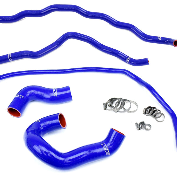 HPS Performance High Temp Reinforced Silicone Radiator and Heater Coolant Hose Kit Blue 57-1860-BLUE