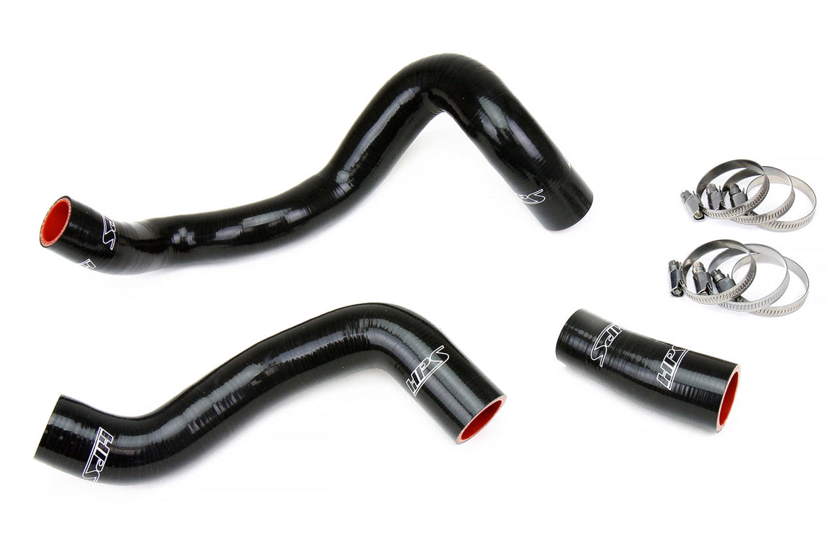 HPS Performance High Temp Reinforced Silicone Radiator Coolant Hose Kit Black 57-1886-BLK