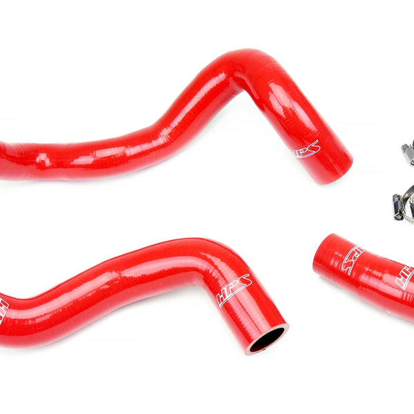 HPS Performance High Temp Reinforced Silicone Radiator Coolant Hose Kit Red 57-1886-RED