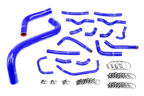 HPS Performance High Temp Reinforced Silicone Radiator and Heater Coolant Hose Kit Blue 57-1912-BLUE