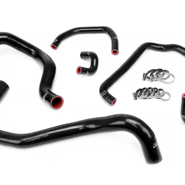 HPS Performance High Temp Reinforced Silicone Radiator and Heater Coolant Hose Kit Black 57-1921-BLK