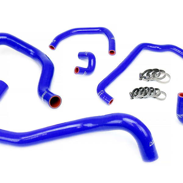 HPS Performance High Temp Reinforced Silicone Radiator and Heater Coolant Hose Kit Blue 57-1921-BLUE