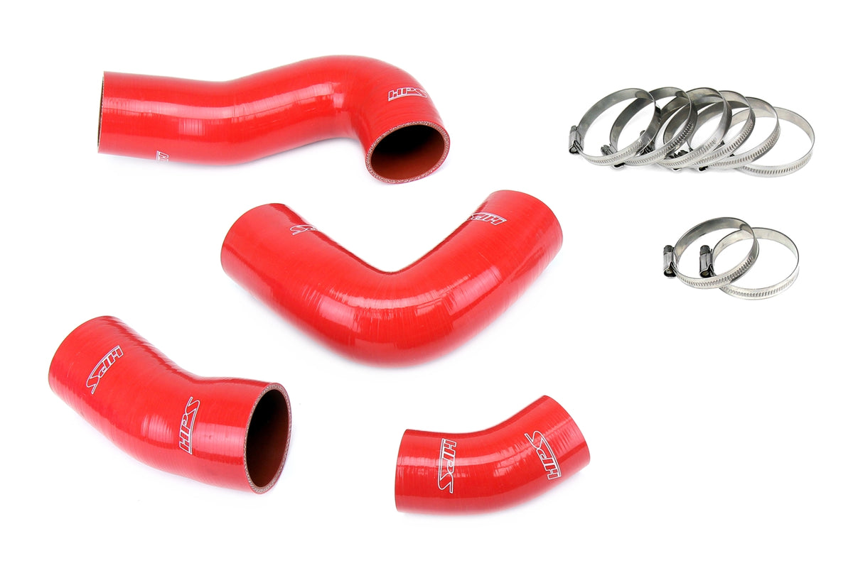 HPS Performance High Temp Reinforced Silicone Intercooler Hose Boots Kit Red 57-1949-RED