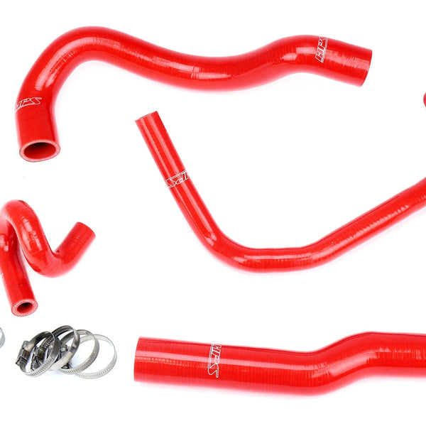 HPS Silicone Radiator and Heater Hose Kit 01-05 Lexus IS300 1JZ-GTE VVT-i from JZS170 Toyota Crown with OEM Style IS300 Radiator Red 57-1960-RED