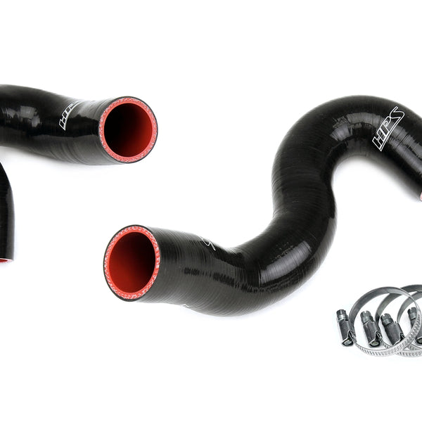 HPS Performance High Temp Reinforced Silicone Radiator Coolant Hose Kit Black 57-1968-BLK
