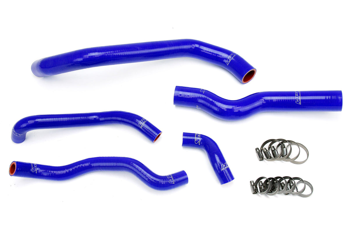 HPS Performance High Temp Reinforced Silicone Radiator and Heater Coolant Hose Kit Blue 57-1973-BLUE