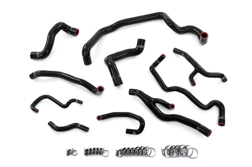 HPS Performance High Temp Reinforced Silicone Radiator Heater Water Pump and Expansion Tank Coolant Hose Kit Black 57-1998-BLK