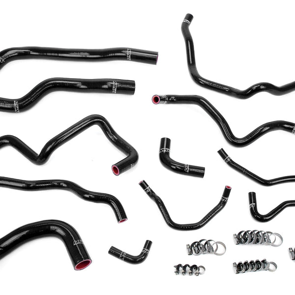 HPS Performance High Temp Reinforced Silicone Radiator and Heater Coolant Hose Kit Black 57-2004-BLK