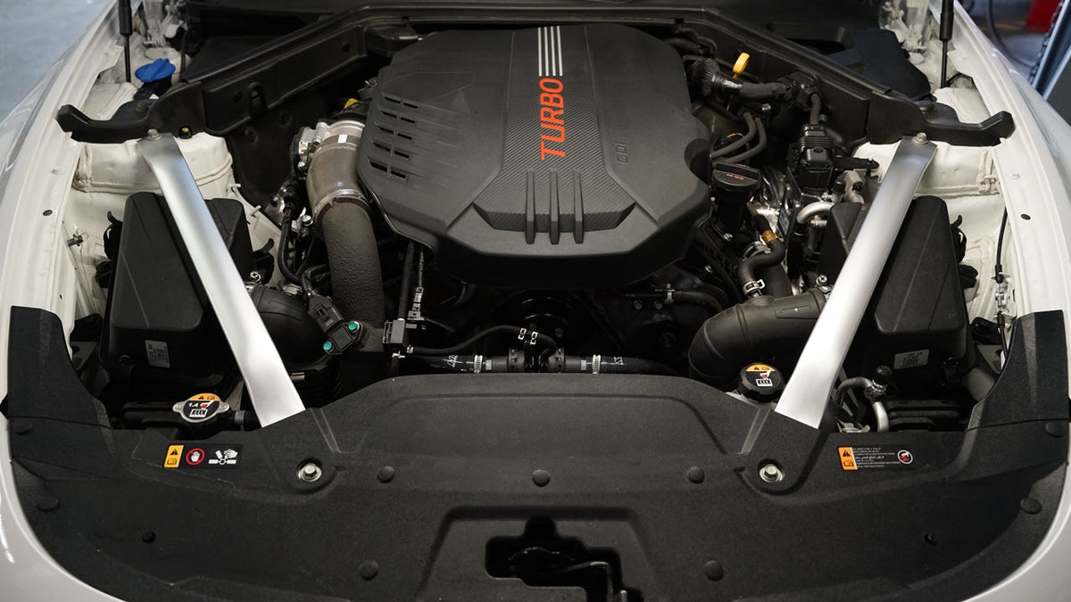HPS Performance High-Temp Reinforced Silicone Breather BOV Hose Kit (Black) - Genesis G90 Twin / Genesis G80 Twin / Genesis G70 Twin / Kia Stinger Twin / Kia K900 Twin - (2017-2022 / 2018-2020 / 2019-2024 / 2018-2023 / 2019-2020)