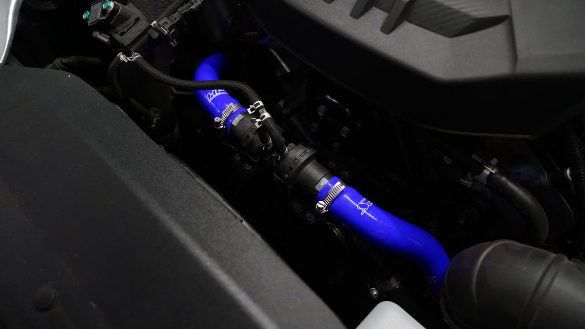 HPS Performance High-Temp Reinforced Silicone Breather BOV Hose Kit (Blue) - Genesis G90 Twin / Genesis G80 Twin / Genesis G70 Twin / Kia Stinger Twin / Kia K900 Twin - (2017-2022 / 2018-2020 / 2019-2024 / 2018-2023 / 2019-2020)