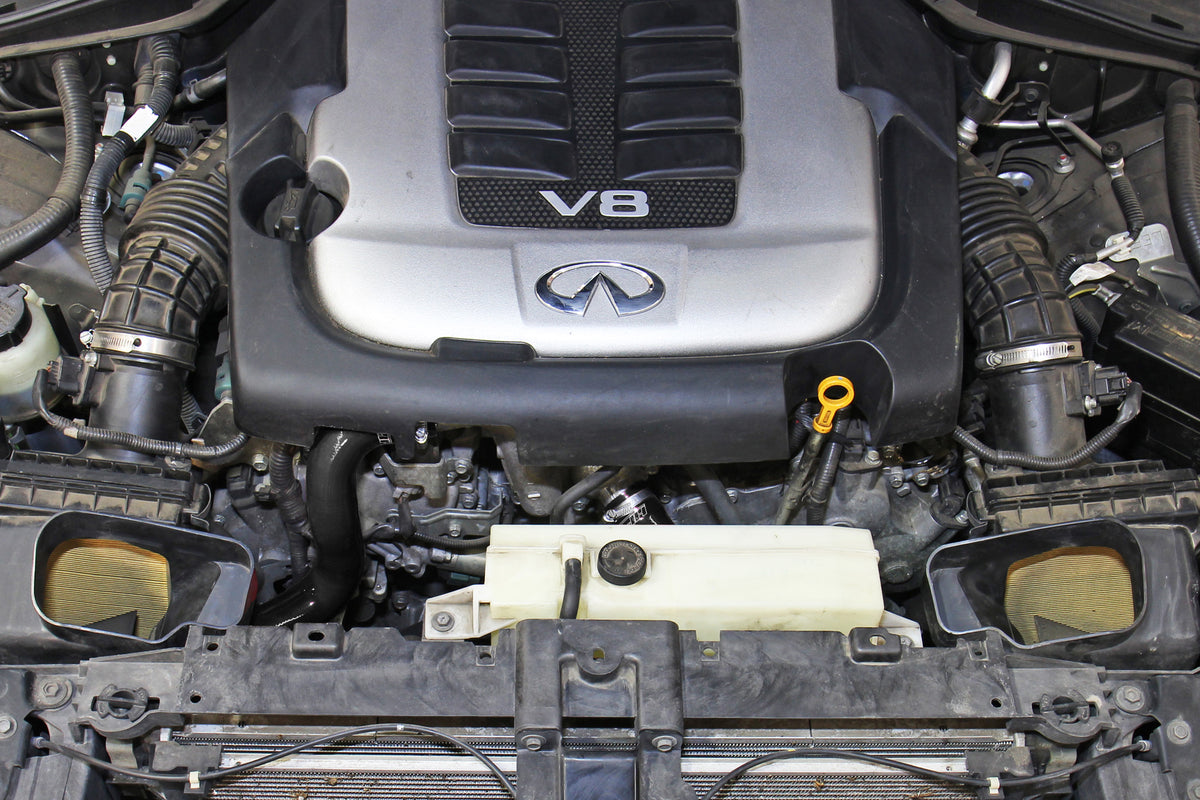 HPS Performance High-Temp Reinforced Silicone Radiator Coolant Hose Kit (Black) - Infiniti M56 / Infiniti Q70 - (2011-2013 / 2014-2019)