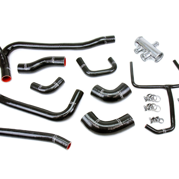 HPS Performance High Temp Reinforced Silicone Radiator Coolant Hose Kit Black 57-2069-BLK