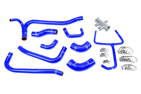 HPS Performance High Temp Reinforced Silicone Radiator Coolant Hose Kit Blue 57-2069-BLUE