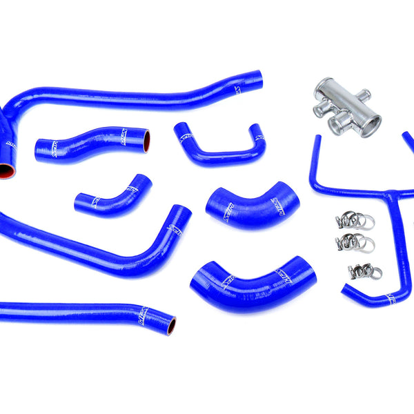 HPS Performance High Temp Reinforced Silicone Radiator Coolant Hose Kit Blue 57-2069-BLUE