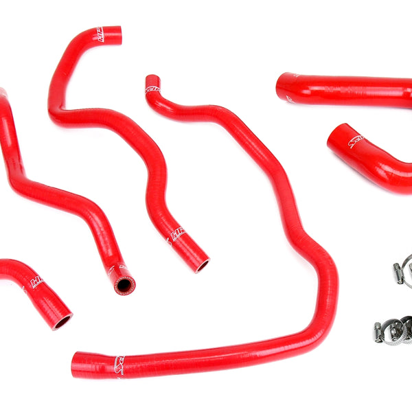 HPS Performance High Temp Reinforced Silicone Radiator and Heater Coolant Hose Kit Red 57-2076-RED