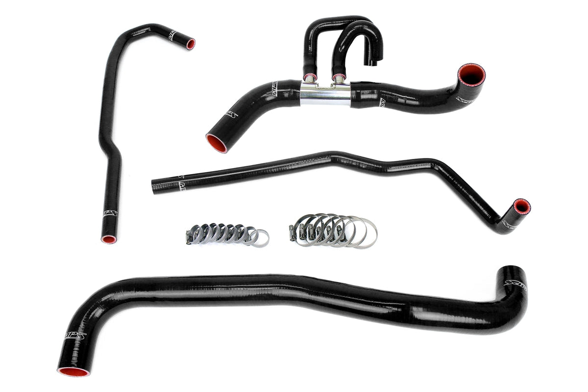 HPS Performance High Temp Reinforced Silicone Radiator and Heater Coolant Hose Kit Black 57-2090-BLK